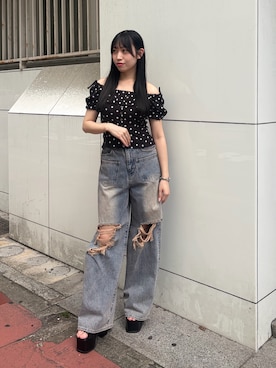 居倉里奈さん(レディース・155cm)の夏コーディネート