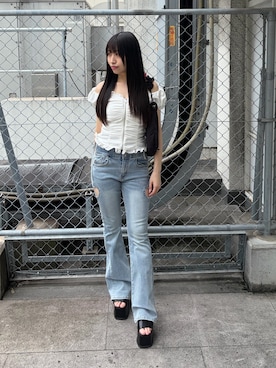 居倉里奈さん(レディース・155cm)の夏コーディネート