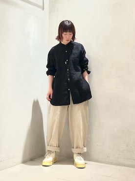 「JOURNAL STANDARD LUXE（ジャーナルスタンダード　ラックス）のLCキャンバス ポケパンツ（その他パンツ、ベージュ系）」を使った、A.Tさん（レディース・167cm）の春コーディネート