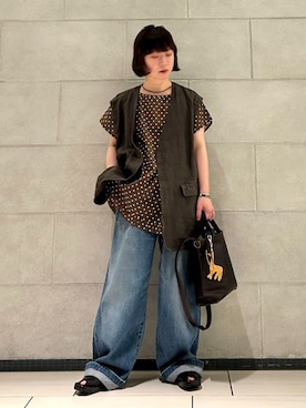 「JOURNAL STANDARD LUXE（ジャーナルスタンダード　ラックス）のアイテム」を使った、A.Tさん（レディース・147cm）の夏コーディネート