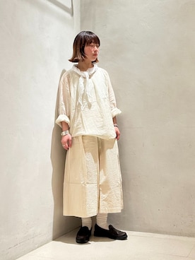 「JOURNAL STANDARD LUXE（ジャーナルスタンダード　ラックス）のシャコウ SOCKS（ソックス/靴下、ホワイト系）」を使った、A.Tさん（レディース・167cm）の春コーディネート
