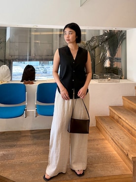 Plage - 【美品】plage 大人気！キレイ見えする上品で可愛いベスト　若見え　垢抜け plageのベストを使った人気ファッションコーディネート - WEAR
