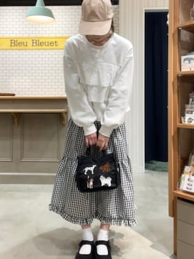 「Bleu Bleuet（ブルーブルーエ）のアイテム」を使った、aramanomaさん（レディース・162cm）の春コーディネート