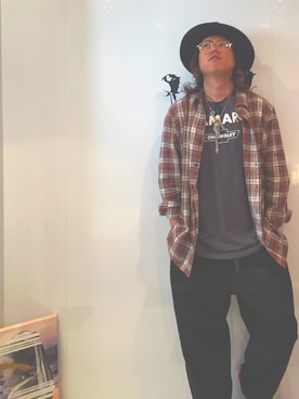 「H&M（エイチ・アンド・エム）のアイテム（帽子）」を使った、Kyosuke  Yabeさん（メンズ・165cm）の冬コーディネート