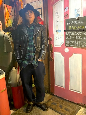 「Ray-Ban（レイバン）のアイテム」を使った、Kyosuke  Yabeさん（メンズ・165cm）の冬コーディネート