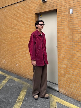 「アイテム（スウェットパンツ、ブラウン系）」を使った、Ichiro_xxさん（メンズ・179cm）の秋コーディネート