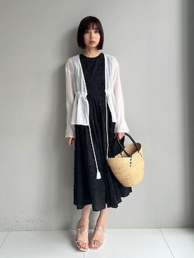 本村　実沙子さん（レディース・166cm）の春コーディネート