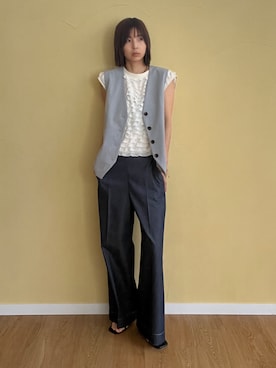 本村　実沙子さん（レディース・166cm）の夏コーディネート
