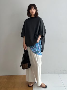 「NICOLAS LAINAS（ニコラスライナス）のアイテム」を使った、本村　実沙子さん（レディース・166cm）の春コーディネート