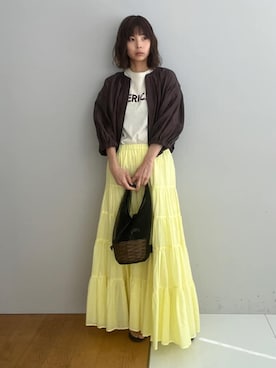 「NICOLAS LAINAS（ニコラスライナス）のアイテム」を使った、本村　実沙子さん（レディース・166cm）の春コーディネート