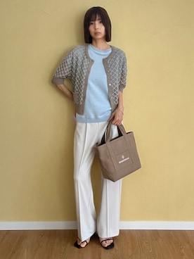 本村　実沙子さん（レディース・166cm）の夏コーディネート