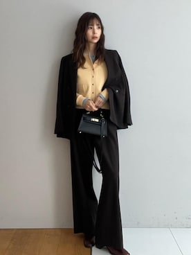 本村　実沙子さん（レディース・166cm）の冬コーディネート