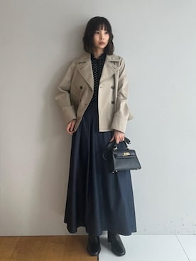 「AULENTTI（オウレンティ）のアイテム」を使った、本村　実沙子さん（レディース・166cm）の冬コーディネート