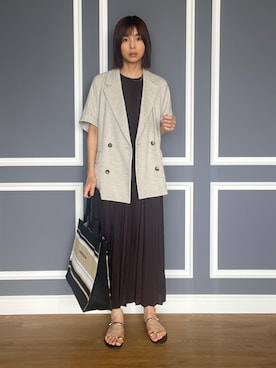 本村　実沙子さん（レディース・166cm）の夏コーディネート