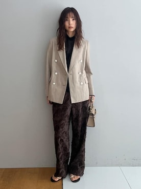 本村　実沙子さん（レディース・166cm）の冬コーディネート