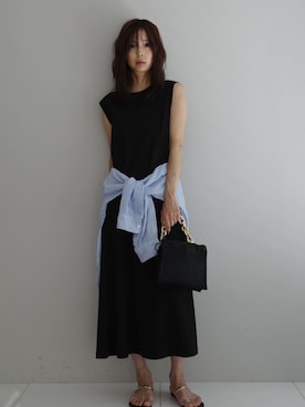 「Kassiopea（カシオペア）のアイテム」を使った、本村　実沙子さん（レディース・166cm）の夏コーディネート