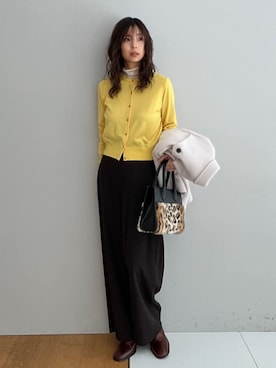 本村　実沙子さん（レディース・166cm）の冬コーディネート