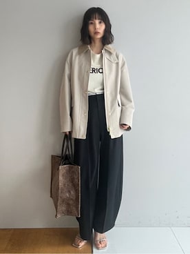 「Kassiopea（カシオペア）のアイテム」を使った、本村　実沙子さん（レディース・166cm）の春コーディネート