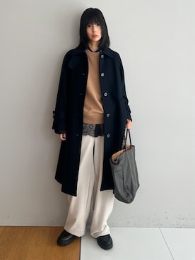 本村　実沙子さん（レディース・166cm）の秋コーディネート