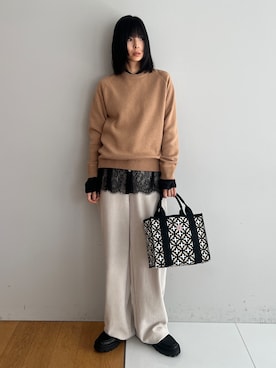 本村　実沙子さん（レディース・166cm）の秋コーディネート