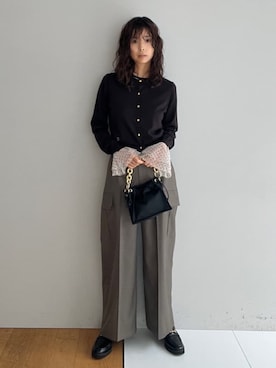 「Kassiopea（カシオペア）のアイテム」を使った、本村　実沙子さん（レディース・166cm）の秋コーディネート