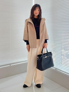 「MILOS（ミロス）のアイテム」を使った、本村　実沙子さん（レディース・166cm）の冬コーディネート