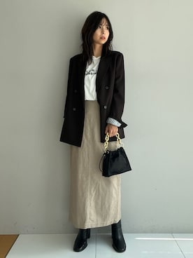 「Kassiopea（カシオペア）のアイテム」を使った、本村　実沙子さん（レディース・166cm）の夏コーディネート