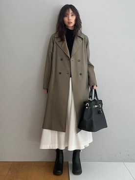 「MILOS（ミロス）のアイテム」を使った、本村　実沙子さん（レディース・166cm）の冬コーディネート