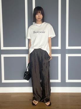 「DRESSTERIOR（ドレステリア）のアイテム（Tシャツ/カットソー）」を使った、本村　実沙子さん（レディース・166cm）の夏コーディネート