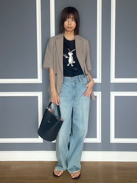 本村　実沙子さん（レディース・166cm）の夏コーディネート