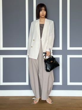 本村　実沙子さん（レディース・166cm）の春コーディネート