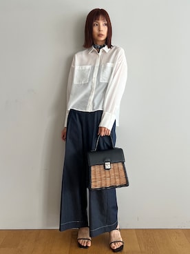 本村　実沙子さん（レディース・166cm）の夏コーディネート