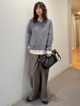 「MILOS（ミロス）のアイテム」を使った、本村　実沙子さん（レディース・166cm）の冬コーディネート
