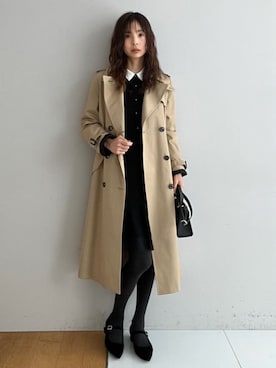 「AULENTTI（オウレンティ）のアイテム」を使った、本村　実沙子さん（レディース・166cm）の冬コーディネート