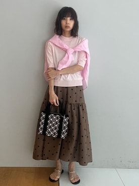 「NICOLAS LAINAS（ニコラスライナス）のアイテム」を使った、本村　実沙子さん（レディース・166cm）の春コーディネート