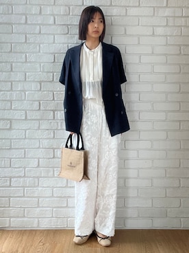 本村　実沙子さん（レディース・166cm）の春コーディネート