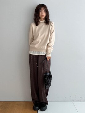 本村　実沙子さん（レディース・166cm）の秋コーディネート