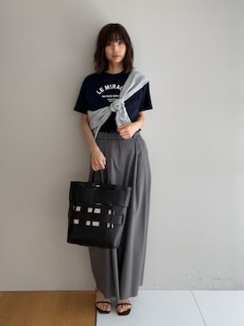 本村　実沙子さん（レディース・166cm）の春コーディネート