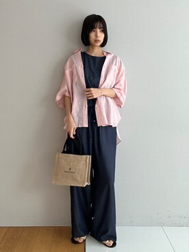 「DRESSTERIOR（ドレステリア）のアイテム（サロペット/オーバーオール）」を使った、本村　実沙子さん（レディース・166cm）の春コーディネート