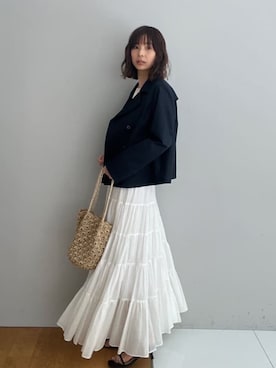 「HusHusH（ハッシュアッシュ）のアイテム」を使った、本村　実沙子さん（レディース・166cm）の春コーディネート