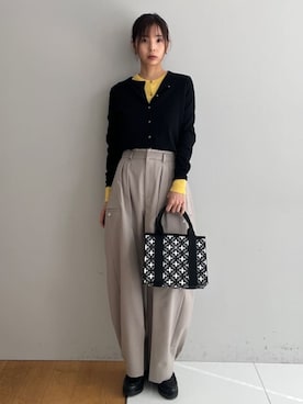 本村　実沙子さん（レディース・166cm）の冬コーディネート