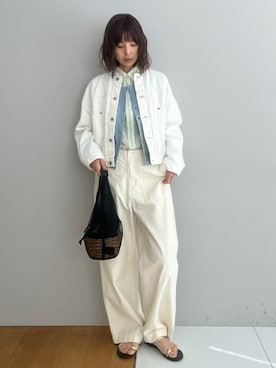 「NICOLAS LAINAS（ニコラスライナス）のアイテム」を使った、本村　実沙子さん（レディース・166cm）の春コーディネート