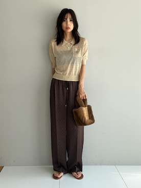 本村　実沙子さん（レディース・166cm）の夏コーディネート