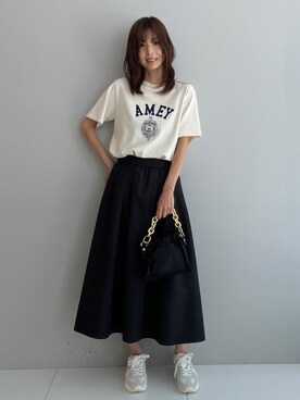 「Kassiopea（カシオペア）のアイテム」を使った、本村　実沙子さん（レディース・166cm）の夏コーディネート