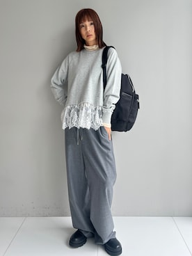 「DRESSTERIOR（ドレステリア）のシアータートル（Tシャツ/カットソー、ベージュ系）」を使った、本村　実沙子さんの秋コーディネート