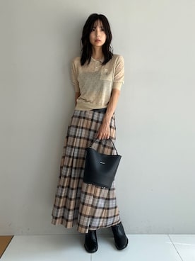 本村　実沙子さん（レディース・166cm）の夏コーディネート