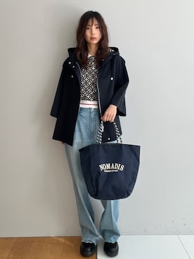 「NOMADIS（ノマディス）のアイテム」を使った、本村　実沙子さん（レディース・166cm）の冬コーディネート