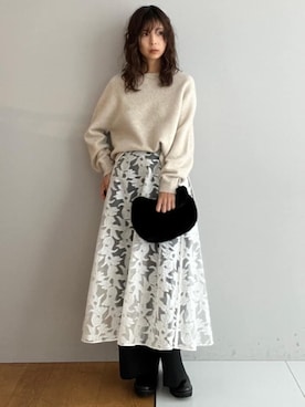 本村　実沙子さん（レディース・166cm）の秋コーディネート