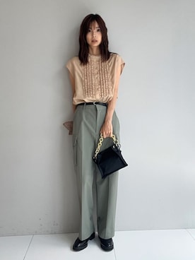 「Kassiopea（カシオペア）のアイテム」を使った、本村　実沙子さん（レディース・166cm）の夏コーディネート