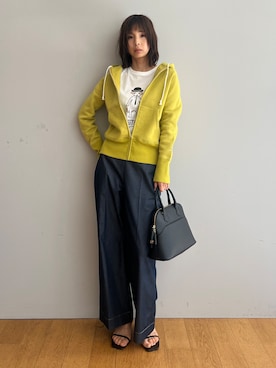 「DRESSTERIOR（ドレステリア）のアイテム（Tシャツ/カットソー）」を使った、本村　実沙子さん（レディース・166cm）の夏コーディネート